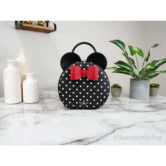 NEW Kate Spade X Disney Minnie Mouse Small Crossbody Bag Refined Grain Leather - Picture 2 of 9
